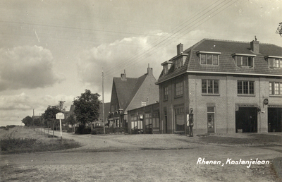 12164 Gezicht in de Kastanjelaan te Rhenen, vanaf de Grebbeweg.